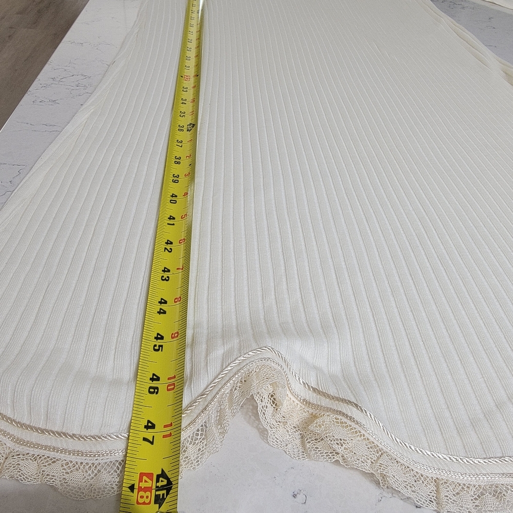 Vintage La Perla Joelle Cream Ribbed Loungewear Slip | Size Small NWOT - Picture 12 of 14